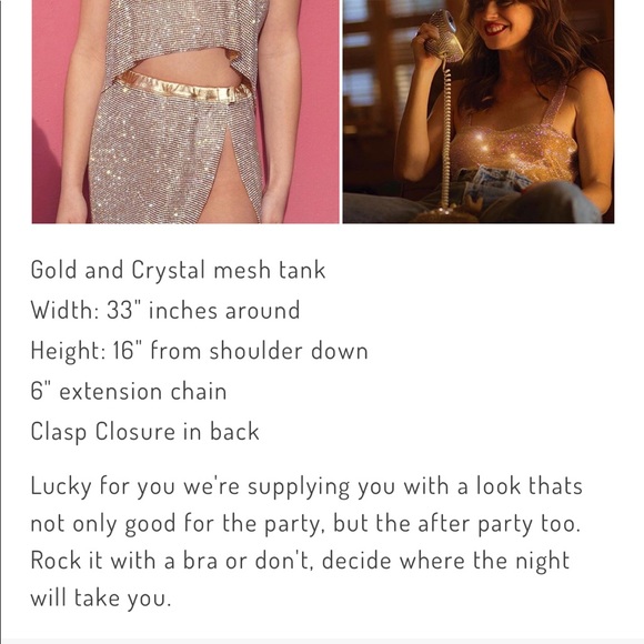 Frasier Sterling After Party Tank in Gold ✨ - Picture 6 of 6